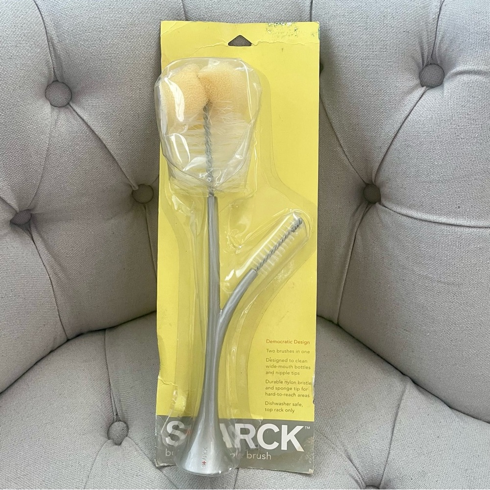 💛 New PHILIPPE STARCK Designer X Target BABY BOTTLE and nipple Cleaning brush